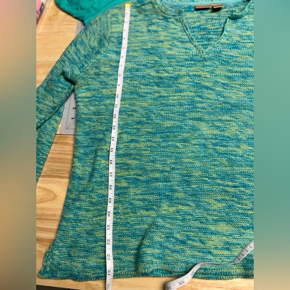 Northcrest Bundle of Teal Tops Sweater & Lightweight Hoodie Bundle Sz xl & Sz 2x - Picture 5 of 15